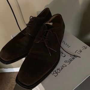 Brown Suede Tie Up Custom Made Shoe